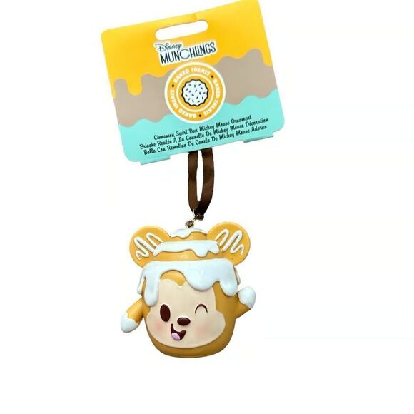 ✨DISNEY MUNCHLINGS✨ Mickey Mouse Cinnamon Bun Sketchbook Ornament - NEW! - Picture 1 of 9